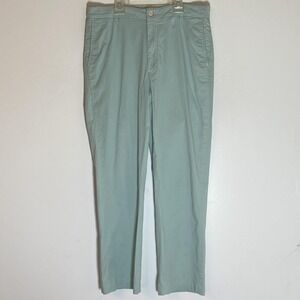 Southern Tide Pants Mens 36 Green Chino Stretch Flat Front Nautical Logo Casual